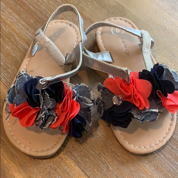 Fun Floral Ruffle Sandal Toddler/Little Kid 8 - Picture 1 of 4